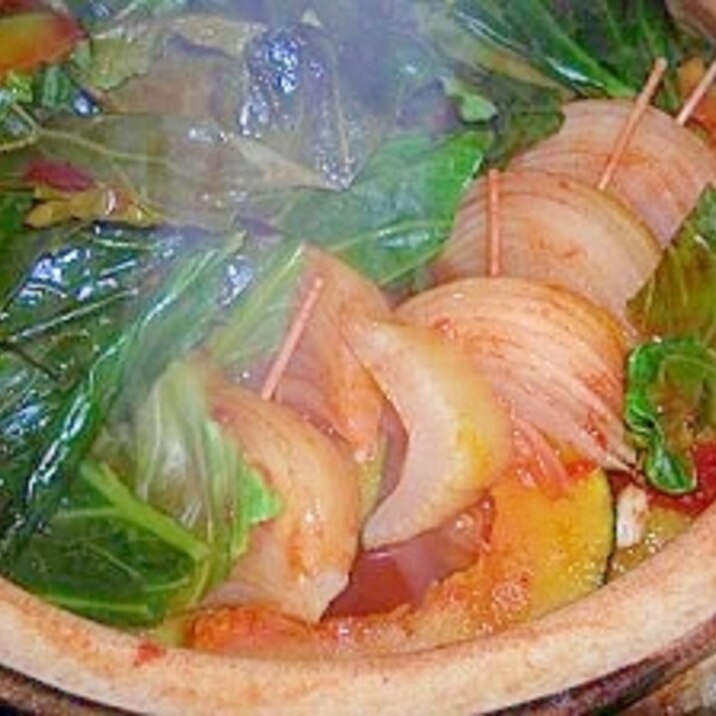 干し野菜で　‘トマト鍋’